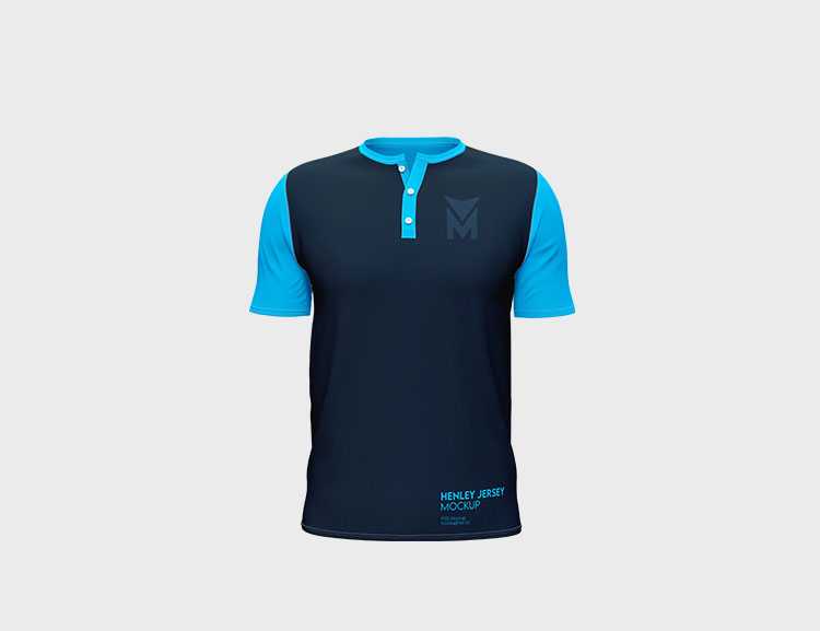 3 Free Henley Jersey Mockup PSD set