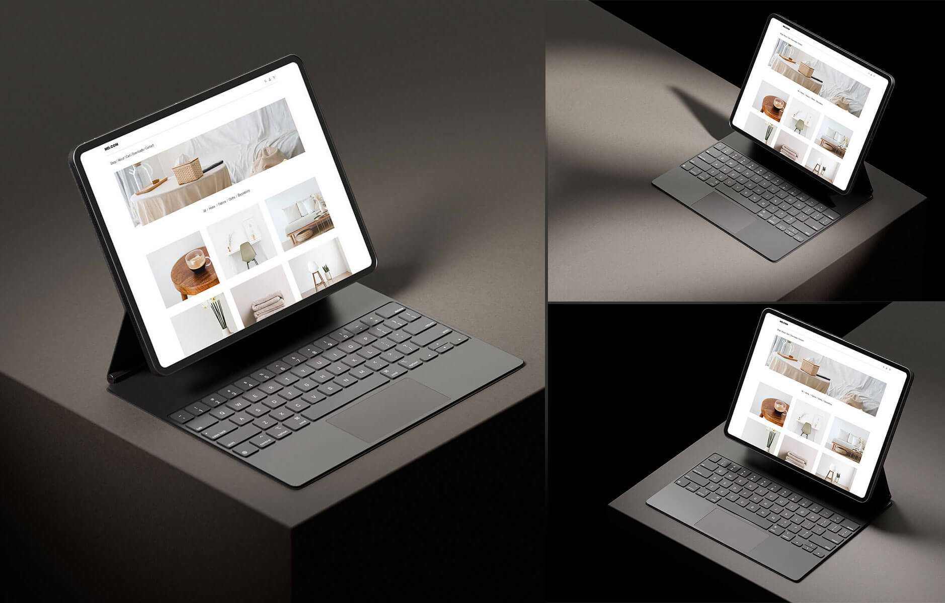 3 Free M2 iPad Pro Mockups PSD Files