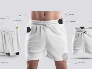 3 Free Men’s Shorts Mockup PSD