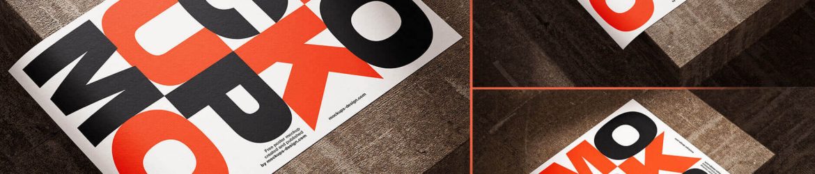 3 Free Poster / Flyer Mockups set on Concrete 3 Free Poster / Flyer Mockups set on Concrete