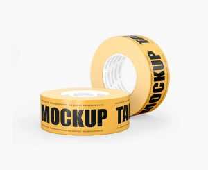 3 Free Realistic Duct Tape Mockup PSD set