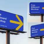 3 Free Rounded Corner Billboard Mockup PSD Files - Free PSD Download 3 Free Rounded Corner Billboard Mockup PSD Files