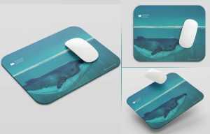 3 Free Rounded Rectangle Mousepad Mockups PSD Files