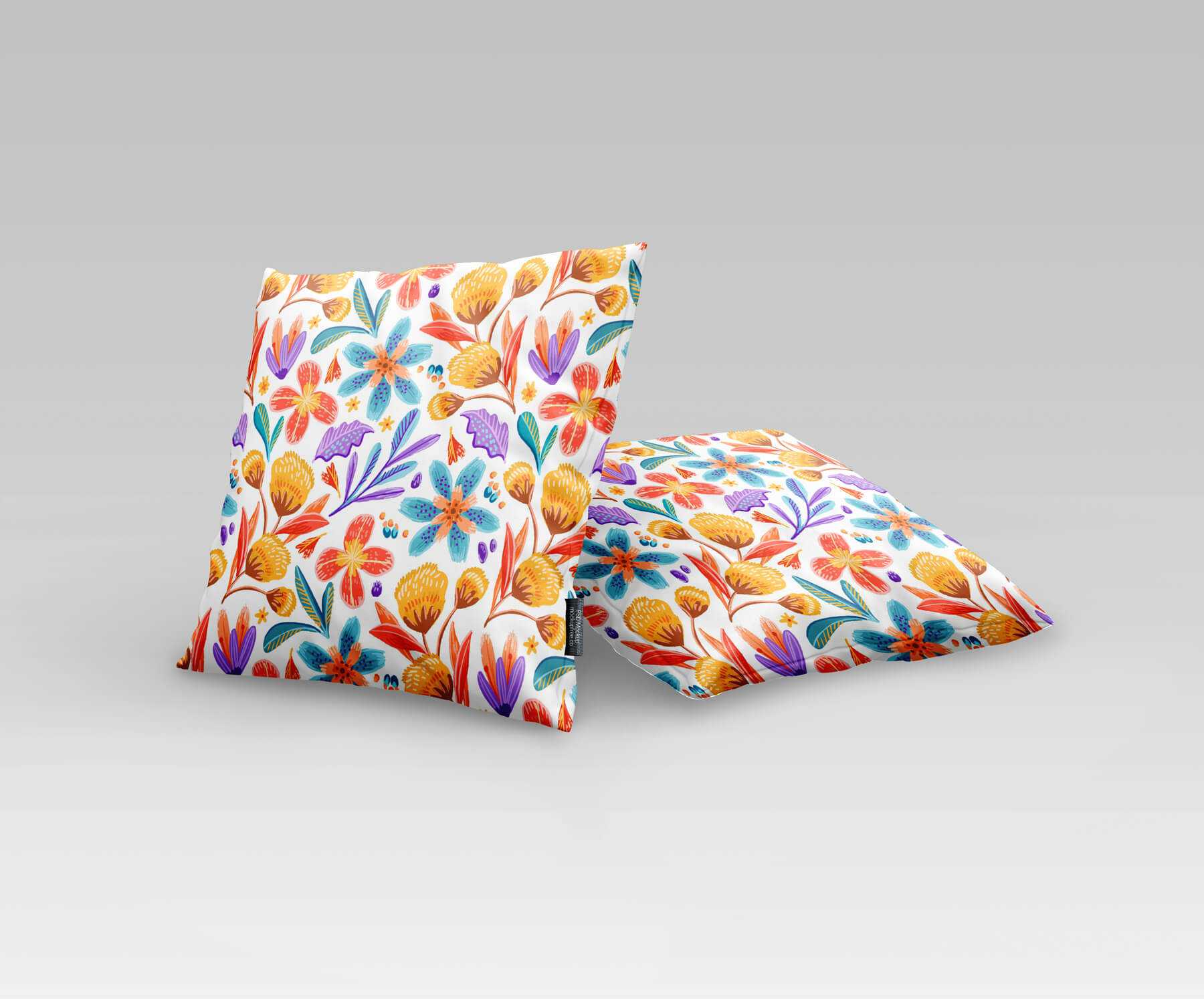 3 Free Square Pillow Mockup PSD set