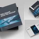 3 Free Square Softcover Book Mockup PSD Files