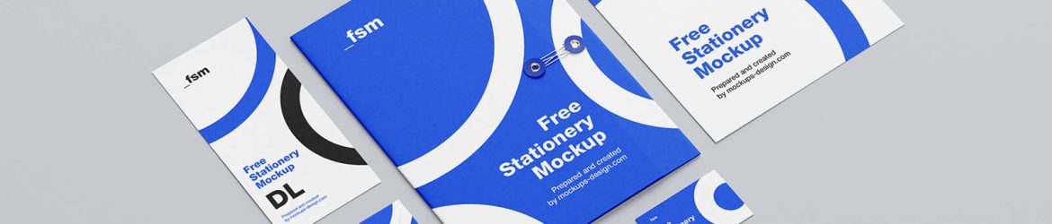 3 Free Stationery With String Folder Mockup PSD Files
