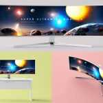 3 Free Super Ultrawide Monitor Mockups PSD Files