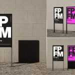 3 Free Thin Metal Frame Poster Mockup PSD Files
