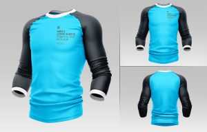 3 Men’s Stretch Long Sleeve Top Free Jersey Mockups in Various Views