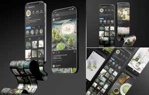 3 Premium Free Instagram Feed Infinite Scroll Mockup PSD set