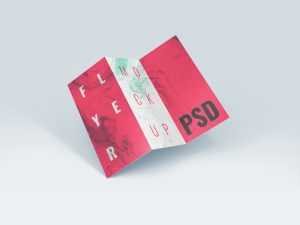 3 PSD Z-fold Brochure / Flyer Mockup