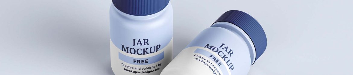 3 Shots - Angles Pharmaceutical Jar Mockup
