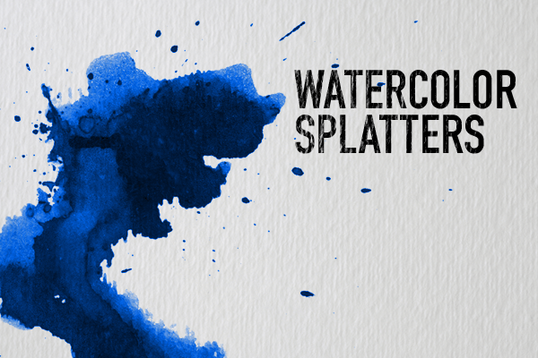 32 Hi-Resolution Watercolor Splatter Photoshop Brushes