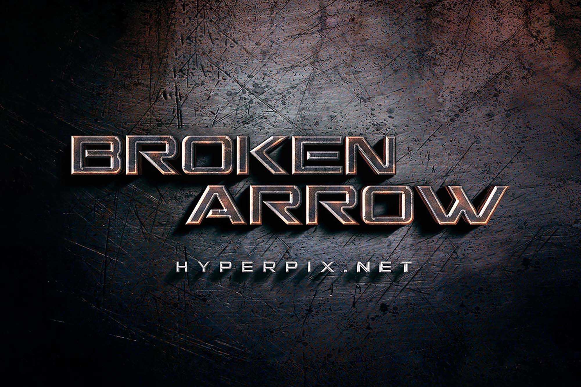 3D Metal Text Effect PSD