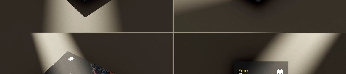 4 Dark Scene Free A4 Flyer Mockup PSD set