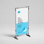 4 Free Banner Display Stand Mockup PSD Set