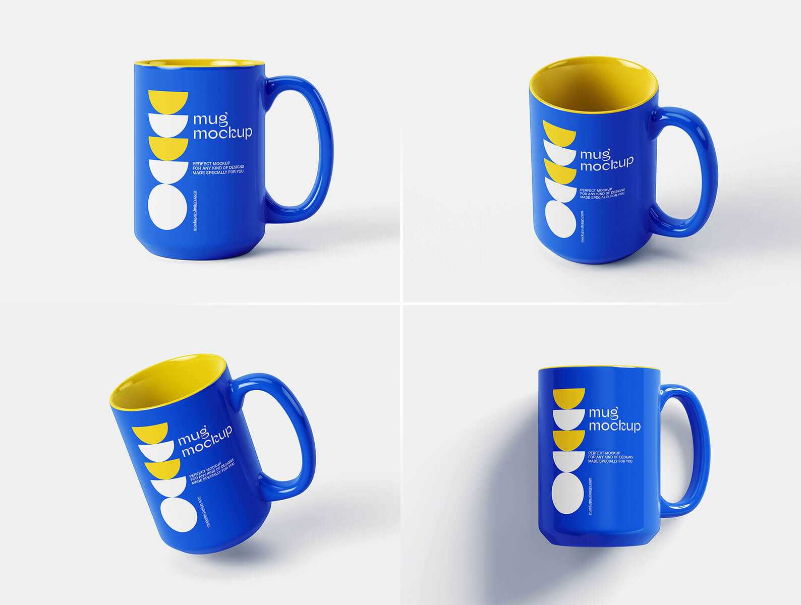4 Free Ceramic Tall Coffee Mug Mockup PSD Files