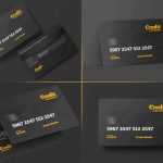 4 Free Dark Credit Bank Card Mockups PSD Files