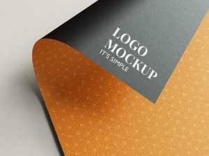 4 Free Logo On Paper Mockup PSD set PSD