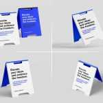 4 Free Modern Clean A-Stand Mockup PSD Files