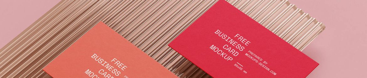 4 Free Plexiglass Business Card Mockup PSD Set