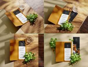 4 Free Premium Restaurant Menu Card Mockups PSD set