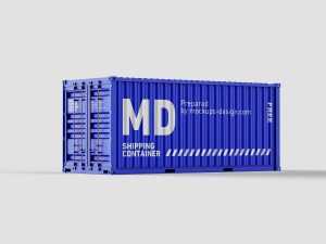 4 Free Shipping Container Mockup PSD Set