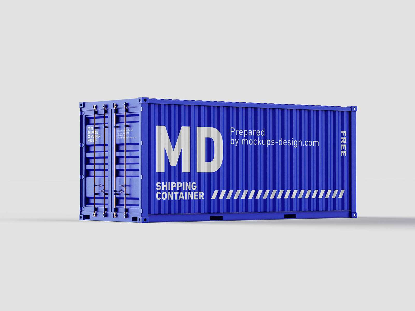 4 Free Shipping Container Mockup PSD Set