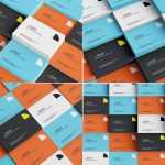 4 Free Stacked Business Cards Mockups PSD Set