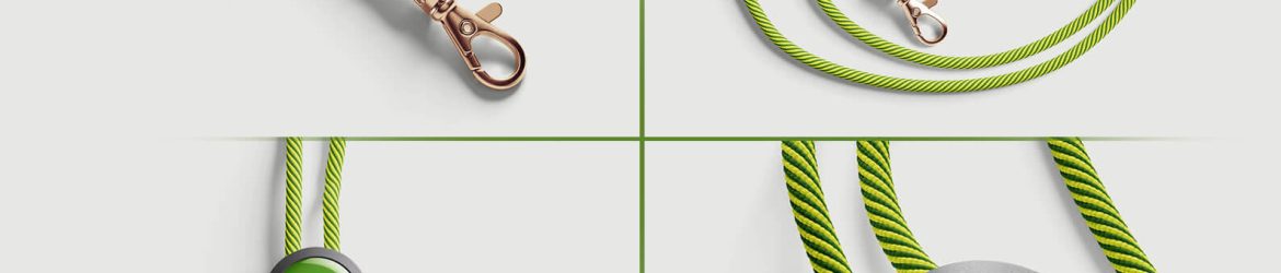 4 Free String Lanyard Mockups PSD files