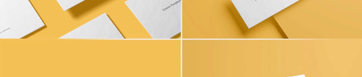 4 Free White Business Card Mockups PSD Files