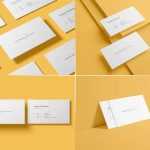 4 Free White Business Card Mockups PSD Files