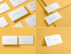 4 Free White Business Card Mockups PSD Files