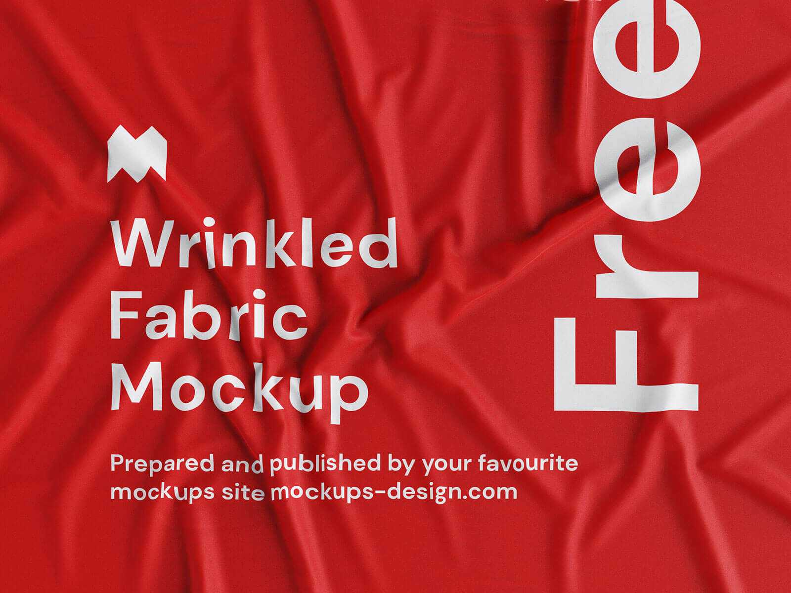 4 Free Wrinkled Fabric Mockup PSD Set
