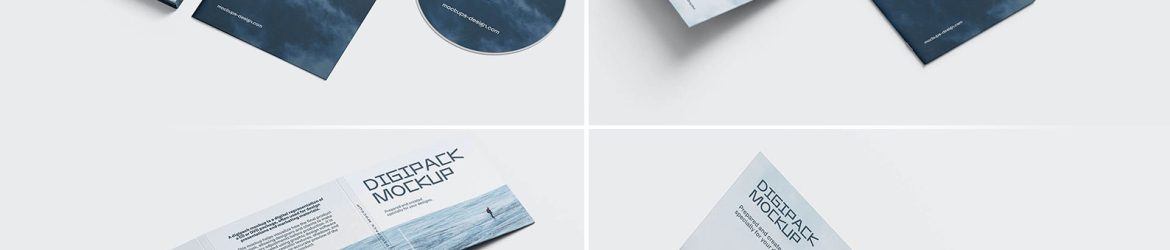 5 Free 6-Panel DVD Digipack With Booklet Mockup PSD Files