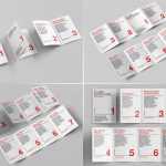 5 Free Accordion 4-Fold Brochure Mockup PSD Files