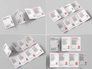 5 Free Accordion 4-Fold Brochure Mockup PSD Files