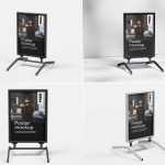 5 Free Ads Signage Stand Mockup PSD Files
