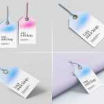 5 Free Clean Label Swing Tag Mockup PSD Files