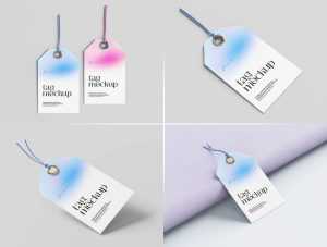 5 Free Clean Label Swing Tag Mockup PSD Files