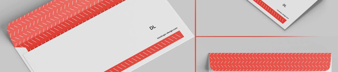 5 Free DL Envelope Mockups PSD set