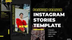 5 Free Fashion Instagram Stories PSD Template