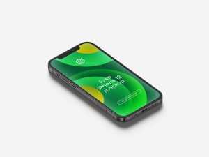 5 Free iPhone 12 Mock-up PSD set