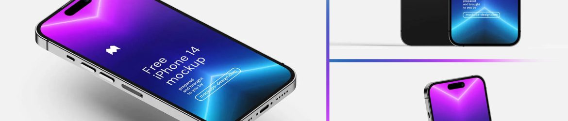 5 Free iPhone 14 Pro Mockup PSD Files