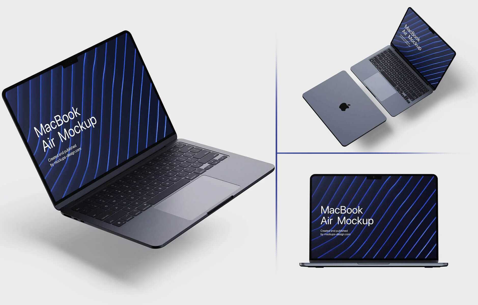 5 Free MacBook Air 2022 Mockup PSD sets
