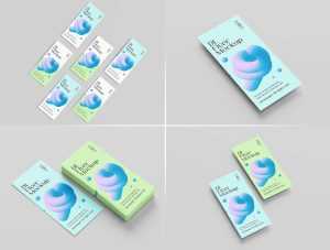 5 Free Minimalist DL Flyer Mockups PSD Files