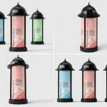 5 Free Morris Advertising Column Pillar Poster Mockup PSD Files