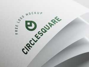 5 Free Paper Logo Mockup PSD Set PSD