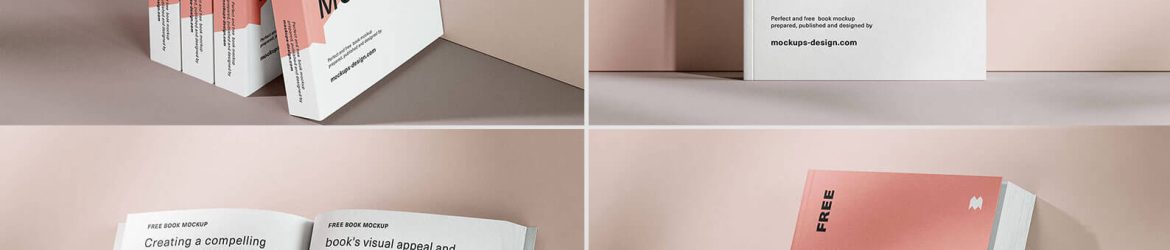 5 Free Paperback Thick Book Mockup PSD Files