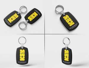 5 Free Plastic Keychain Mockups PSD Files